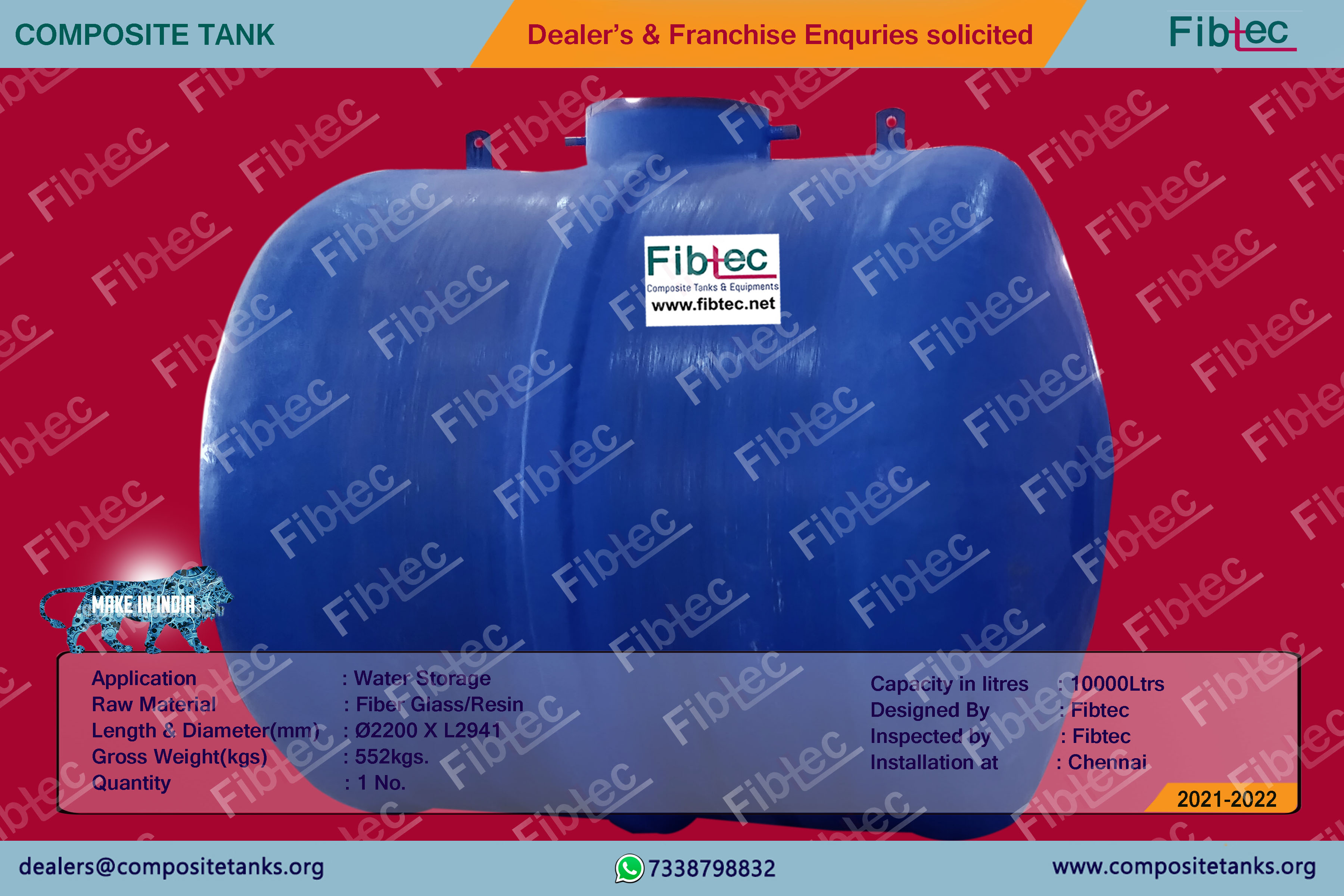 FRP Water Storage Tank