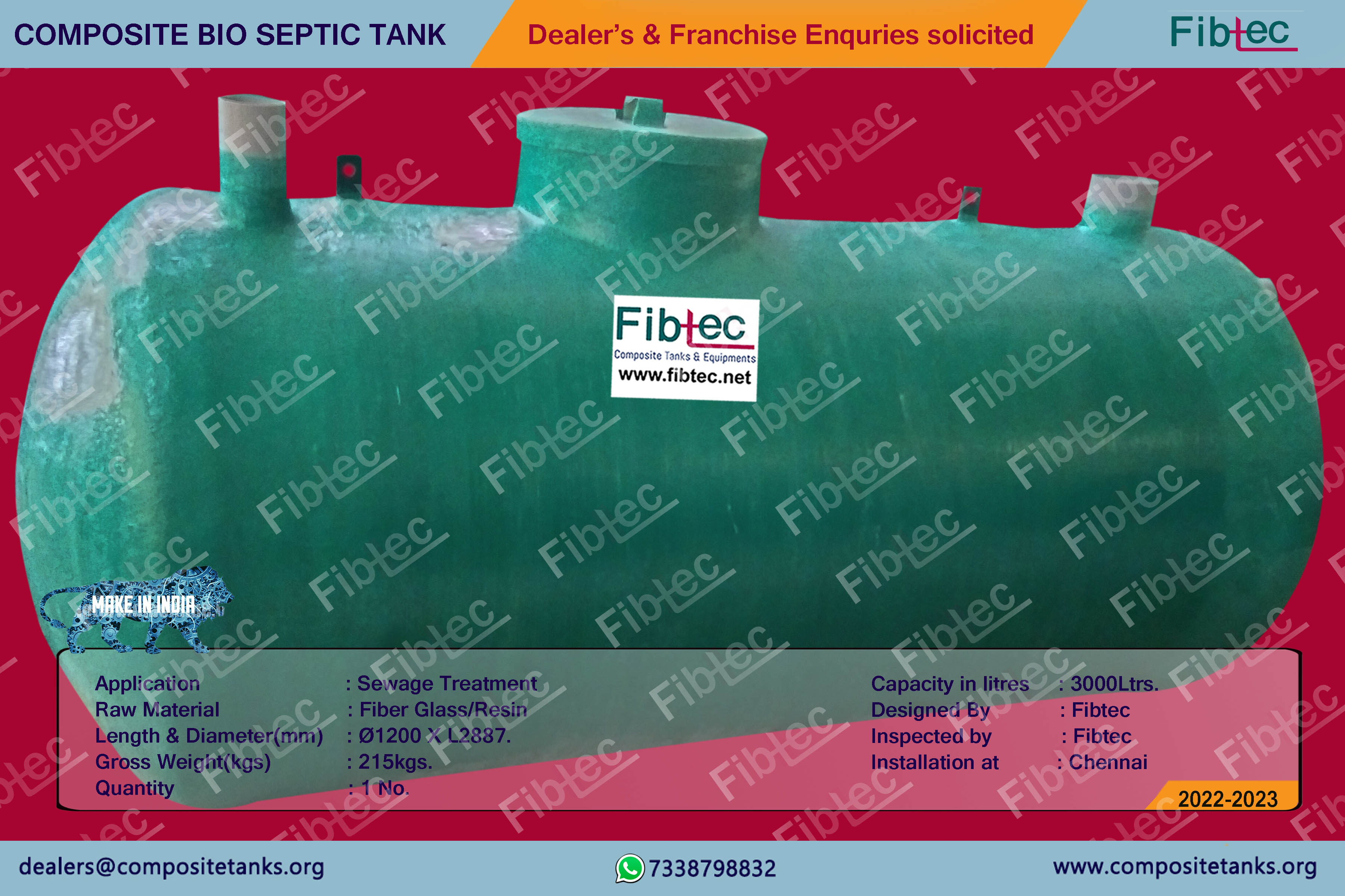 Modular FRP Septic tank